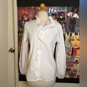 White Ruffled Blouse